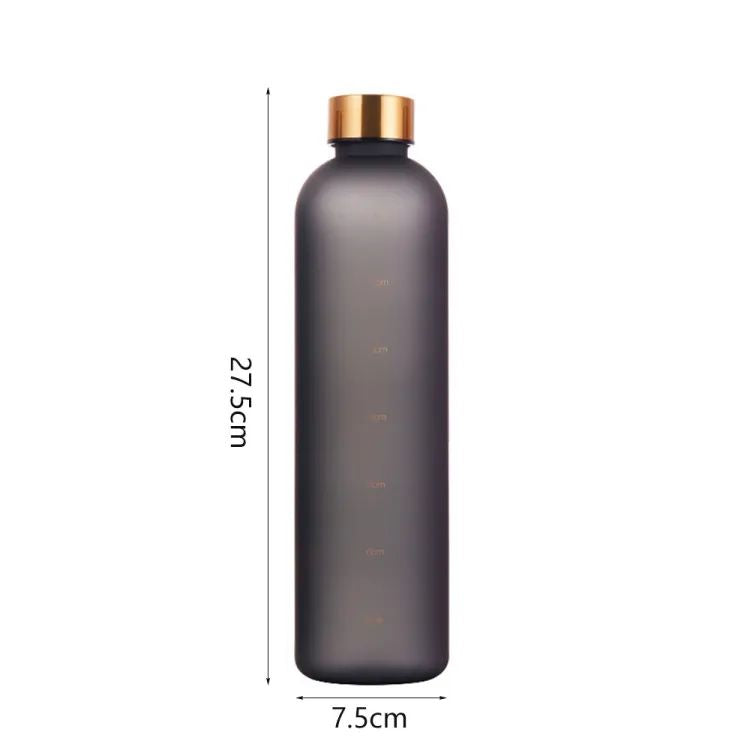 650ml Water Bottles For Girls Frosted Motivational Water Bottle With Time Marker Leakproof Outdoor Fitness Sport Drinking Bottle