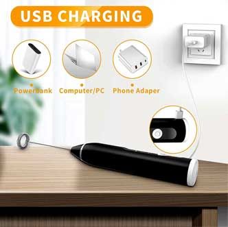 2 In 1 Electric Rechargeable Coffee Beater And Milk Frother