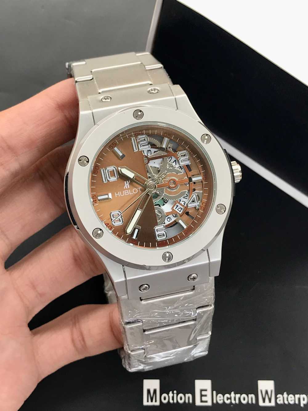 HUBLOT Men’s Watch – Half Skeleton Model