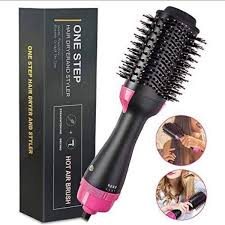 Hair Dryer, Straightener & Curler Comb – Professional Hot Air Styling Brush