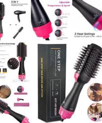 Hair Dryer, Straightener & Curler Comb – Professional Hot Air Styling Brush