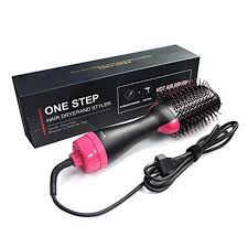 Hair Dryer, Straightener & Curler Comb – Professional Hot Air Styling Brush