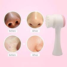 3D Double Side Face Brush Silicone Facial Cleansing Brush