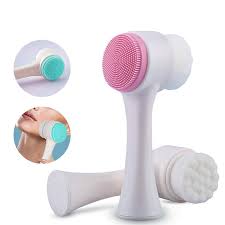 3D Double Side Face Brush Silicone Facial Cleansing Brush