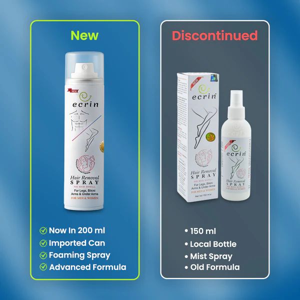 New Original Ecrin Hair Removal Foaming Spray Advance Formula With Refreshing Fragrance 200ml